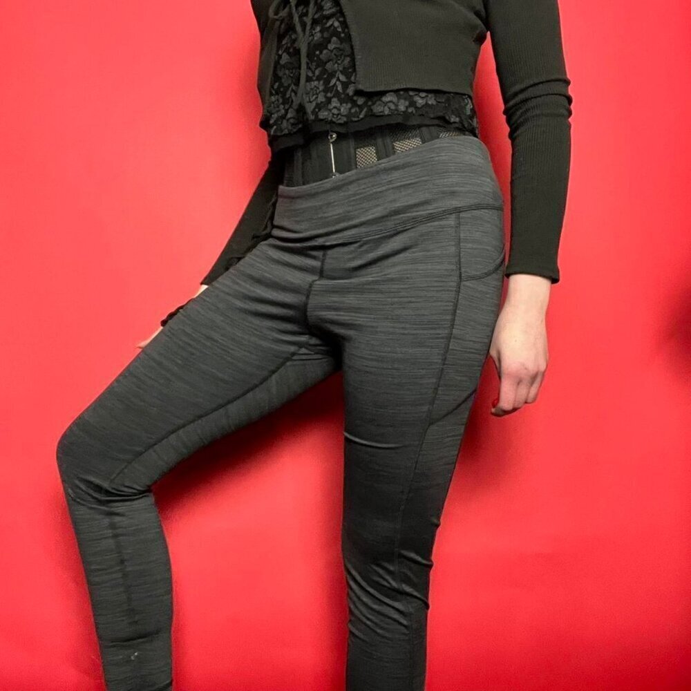 Shambhala / Dark grey high waisted athletic leggings 🩶🩶​​​​​​